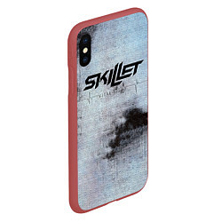 Чехол iPhone XS Max матовый Vital Signs - Skillet, цвет: 3D-красный — фото 2