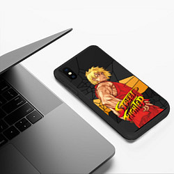 Чехол iPhone XS Max матовый Кен Мастерс - Street Fighter, цвет: 3D-черный — фото 2