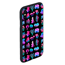 Чехол iPhone XS Max матовый NEON MUSHROOMS, цвет: 3D-черный — фото 2