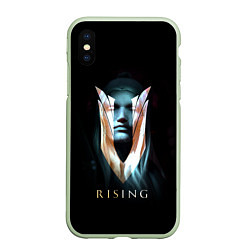 Чехол iPhone XS Max матовый V rising - вампир, цвет: 3D-салатовый