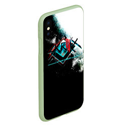 Чехол iPhone XS Max матовый My Name is Skrillex - Скриллекс, цвет: 3D-салатовый — фото 2