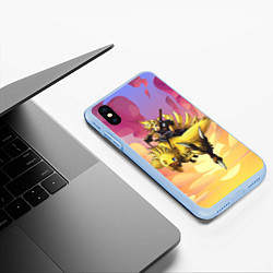 Чехол iPhone XS Max матовый Клауд Страйф из Final Fantasy, цвет: 3D-голубой — фото 2