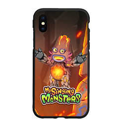 Чехол iPhone XS Max матовый My singing monsters ЛАВАТЁКА, цвет: 3D-черный