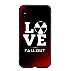 Чехол iPhone XS Max матовый Fallout Love Классика, цвет: 3D-черный