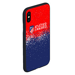 Чехол iPhone XS Max матовый Atletico madrid атлетико мадрид брызги красок, цвет: 3D-черный — фото 2