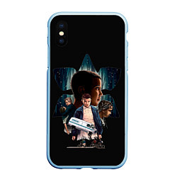 Чехол iPhone XS Max матовый Очень странные дела Одинадцать, цвет: 3D-голубой