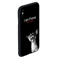 Чехол iPhone XS Max матовый Im a Puma Im a cougar, цвет: 3D-черный — фото 2