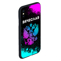 Чехол iPhone XS Max матовый Вячеслав Россия, цвет: 3D-черный — фото 2