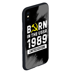 Чехол iPhone XS Max матовый Born In The USSR 1989 year Limited Edition, цвет: 3D-черный — фото 2