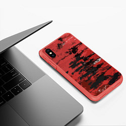 Чехол iPhone XS Max матовый Взгляд во тьму, цвет: 3D-красный — фото 2