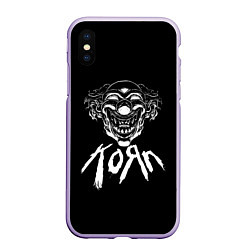 Чехол iPhone XS Max матовый KoЯn Korn клоун, цвет: 3D-светло-сиреневый