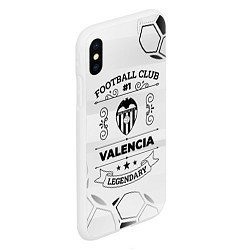 Чехол iPhone XS Max матовый Valencia Football Club Number 1 Legendary, цвет: 3D-белый — фото 2