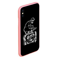 Чехол iPhone XS Max матовый Linkin Park граффити, цвет: 3D-баблгам — фото 2