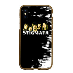 Чехол iPhone XS Max матовый Группа Stigmata, цвет: 3D-коричневый