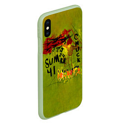 Чехол iPhone XS Max матовый Chuck - Sum 41, цвет: 3D-салатовый — фото 2