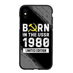 Чехол iPhone XS Max матовый Born In The USSR 1980 year Limited Edition, цвет: 3D-черный