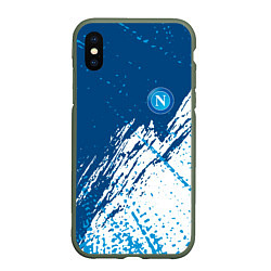 Чехол iPhone XS Max матовый Napoli краска, цвет: 3D-темно-зеленый