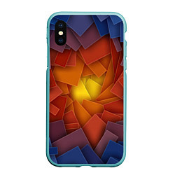 Чехол iPhone XS Max матовый Личный лабиринт, цвет: 3D-мятный