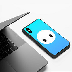 Чехол iPhone XS Max матовый Fall Guy blue, цвет: 3D-черный — фото 2