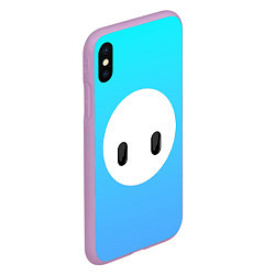 Чехол iPhone XS Max матовый Fall Guy blue, цвет: 3D-сиреневый — фото 2