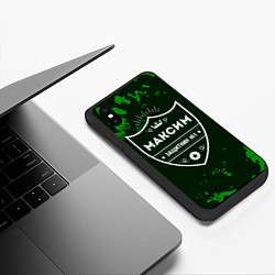 Чехол iPhone XS Max матовый Максим - ЗАЩИТНИК - Милитари, цвет: 3D-черный — фото 2