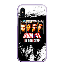 Чехол iPhone XS Max матовый In Too Deep - Sum 41, цвет: 3D-светло-сиреневый