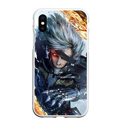 Чехол iPhone XS Max матовый Metal Gear Rising: Revengeance, цвет: 3D-белый