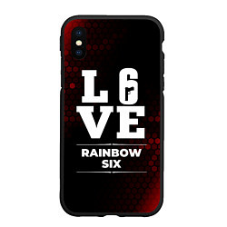 Чехол iPhone XS Max матовый Rainbow Six Love Классика, цвет: 3D-черный