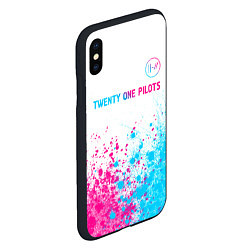 Чехол iPhone XS Max матовый Twenty One Pilots Neon Gradient, цвет: 3D-черный — фото 2