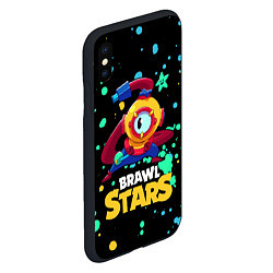 Чехол iPhone XS Max матовый Otis Brawl Stars, цвет: 3D-черный — фото 2