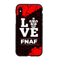 Чехол iPhone XS Max матовый FNAF Love Классика, цвет: 3D-черный
