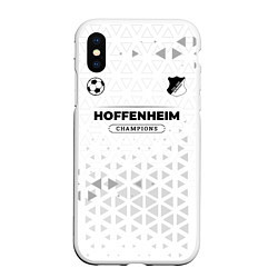 Чехол iPhone XS Max матовый Hoffenheim Champions Униформа, цвет: 3D-белый