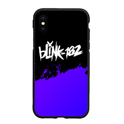 Чехол iPhone XS Max матовый Blink 182 Purple Grunge, цвет: 3D-черный