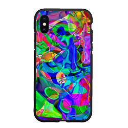 Чехол iPhone XS Max матовый REFRACTION OF COLORS, цвет: 3D-черный
