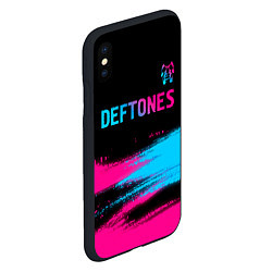 Чехол iPhone XS Max матовый Deftones Neon Gradient, цвет: 3D-черный — фото 2