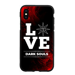 Чехол iPhone XS Max матовый Dark Souls Love Классика, цвет: 3D-черный
