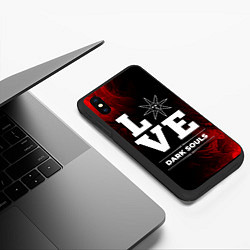 Чехол iPhone XS Max матовый Dark Souls Love Классика, цвет: 3D-черный — фото 2