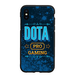 Чехол iPhone XS Max матовый Игра Dota: PRO Gaming, цвет: 3D-черный