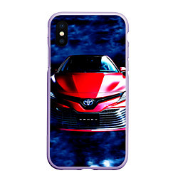 Чехол iPhone XS Max матовый Тойота Камри, цвет: 3D-светло-сиреневый