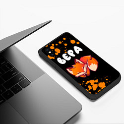 Чехол iPhone XS Max матовый Вера - ЛИСИЧКА - Брызги, цвет: 3D-черный — фото 2