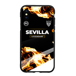 Чехол iPhone XS Max матовый Sevilla Legendary Sport Fire