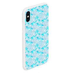 Чехол iPhone XS Max матовый Дельфины в океане, цвет: 3D-белый — фото 2