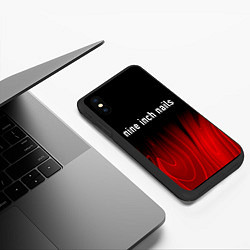 Чехол iPhone XS Max матовый Nine Inch Nails Red Plasma, цвет: 3D-черный — фото 2