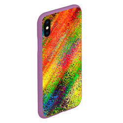 Чехол iPhone XS Max матовый Rainbow inclusions, цвет: 3D-фиолетовый — фото 2