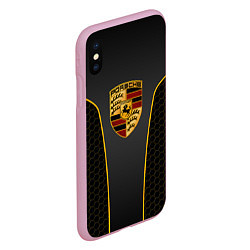 Чехол iPhone XS Max матовый PORSCHE - ГОНОЧНАЯ УНИФОРМА, цвет: 3D-розовый — фото 2