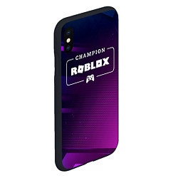 Чехол iPhone XS Max матовый Roblox Gaming Champion: рамка с лого и джойстиком, цвет: 3D-черный — фото 2