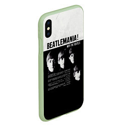 Чехол iPhone XS Max матовый With The Beatles Битломания, цвет: 3D-салатовый — фото 2