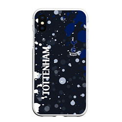 Чехол iPhone XS Max матовый Tottenham hotspur Краска, цвет: 3D-белый