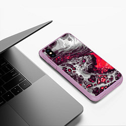 Чехол iPhone XS Max матовый Ожег, цвет: 3D-сиреневый — фото 2