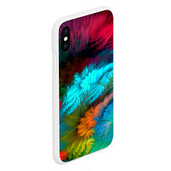 Чехол iPhone XS Max матовый Colorful Explosion, цвет: 3D-белый — фото 2